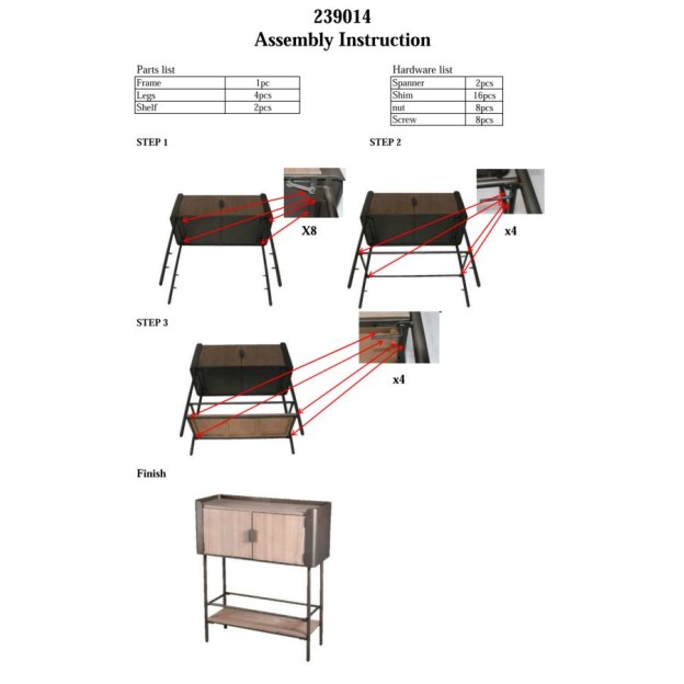 COMODA TORONTO CM 100X42X110 