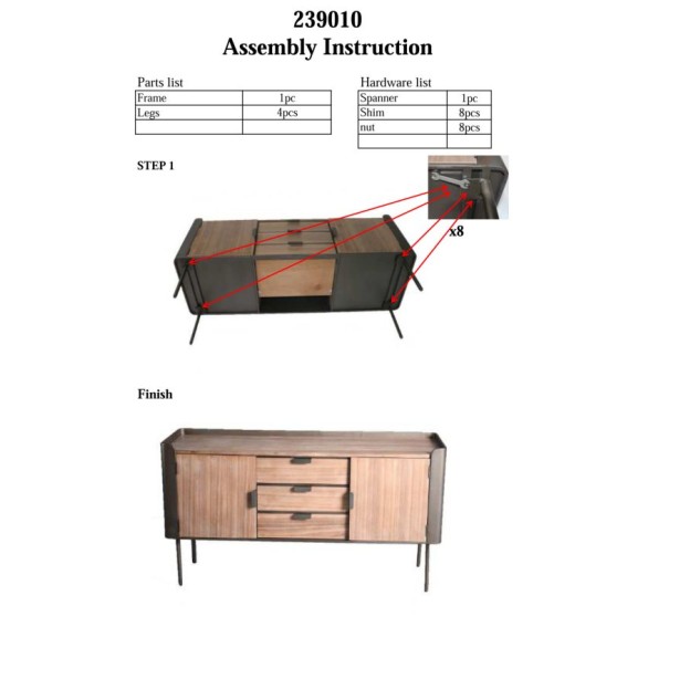 COMODA TORONTO CM 145X47X76 