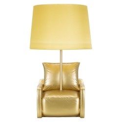 LAMPĂ DE MASĂ GALBEN DE MIJLOC DE SECOLUL CM Ø 26X46
