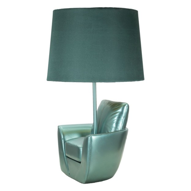LAMPĂ DE MASA MIDCENTURY TURCOIZ CM Ø 26X43 