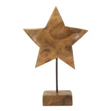 SCULPTURA STEA DIN LEMN DE TEC CM 28X1242