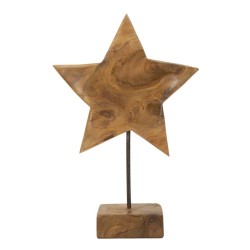 SCULPTURA STEA DIN LEMN DE TEC CM 28X1242 | HomeVibes