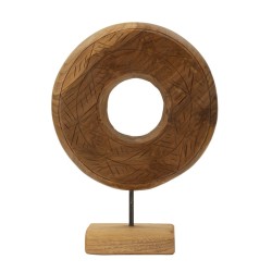 SCULPTURA DORAT DIN LEMN DE TEC 28X10X38