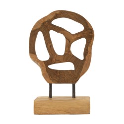 SCULPTURA LUBANG DIN LEMN DE TEC 18X10X27 | HomeVibes
