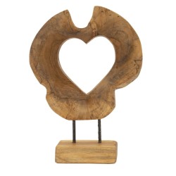 SCULPTURA  DIN LEMN DE TEC 28X10X38 | HomeVibes
