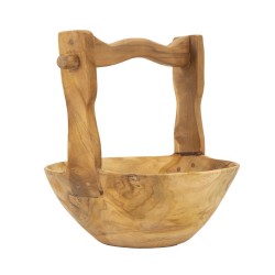 BOL CU MANER TIMBO DIN LEMN DE TEC CM 32X25X27