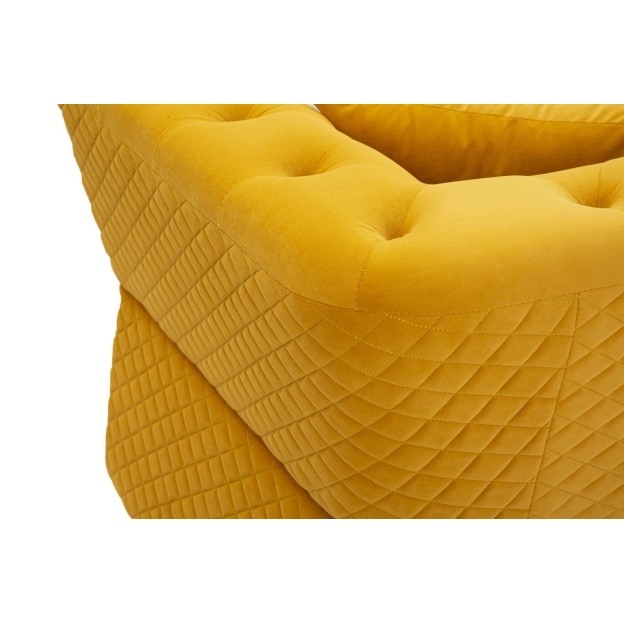 CANAPEA EMY MUSTARD CU PERNE CM 162X83X76