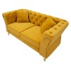 CANAPEA EMY MUSTARD CU PERNE CM 162X83X76