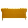 CANAPEA EMY MUSTARD CU PERNE CM 162X83X76