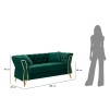 CANAPEA EMY VERDE CU PERNE 162X83X76