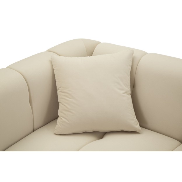 CANAPEA CU PERNE ALMA CREMA 155X81X71