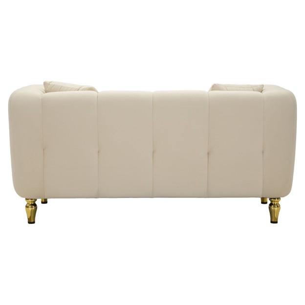 CANAPEA CU PERNE ALMA CREMA 155X81X71