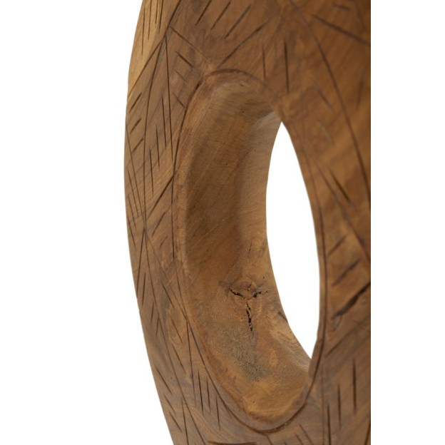 SCULPTURA DORAT DIN LEMN DE TEC 28X10X38 