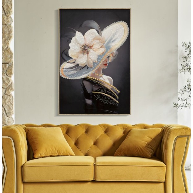 GÂLOI DE PERETE LUCURAT CU RAMA PĂLĂRIA WIEN -A- CM 62X4X92 