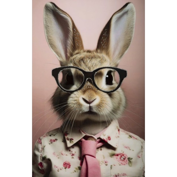 TABLOU DE PERETE CU CADRU IEPURAŞ 62,5X2,8X62,5 