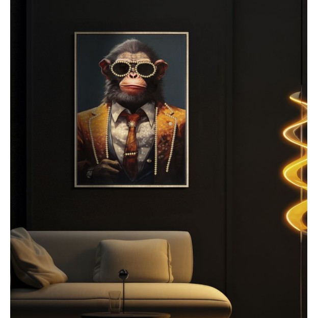 TABLOU DE PERETE CU CADRU MONKY CM 52,5X2,8X72,5