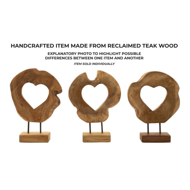 SCULPTURA  DIN LEMN DE TEC 28X10X38 