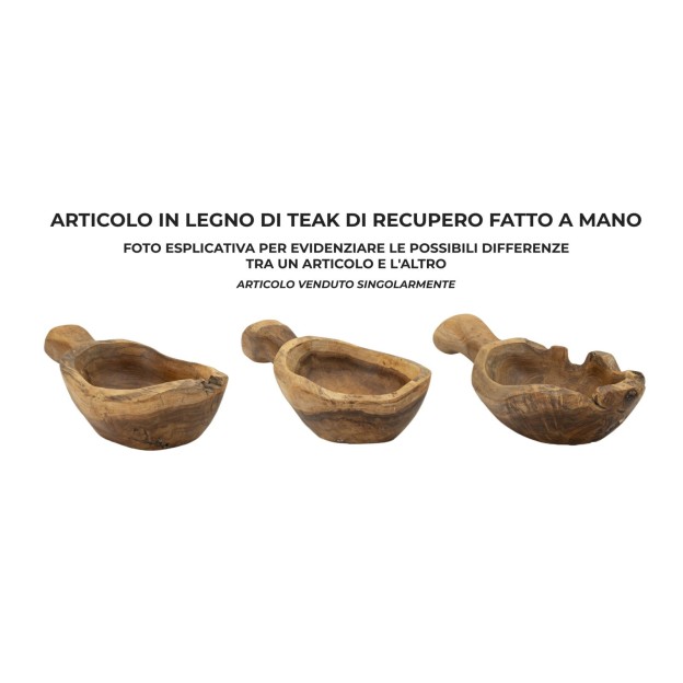 BOL DECORATIV DIN LEMN DE TEC CM 36X16X8 