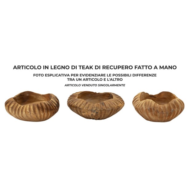 TAVĂ GERIS DIN LEMN DE TEC CM Ø 19X8