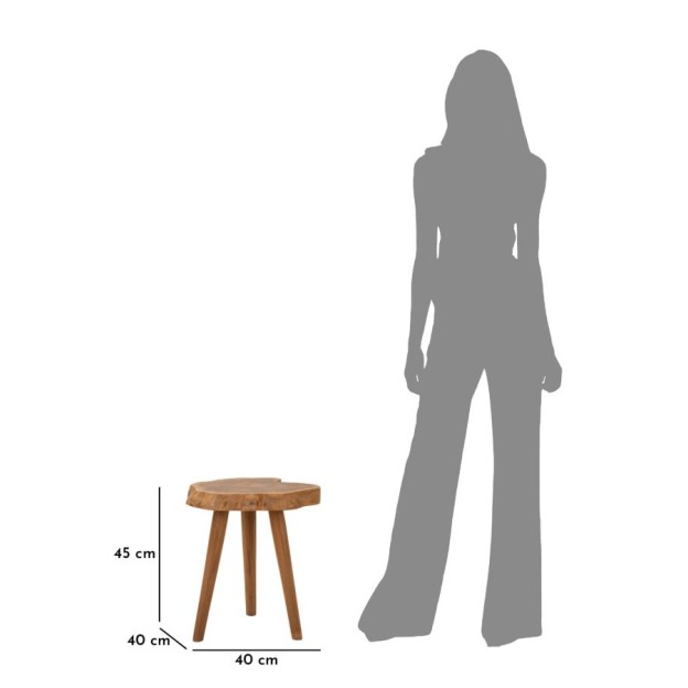 TABURET DIN LEMN DE TEC 38X45