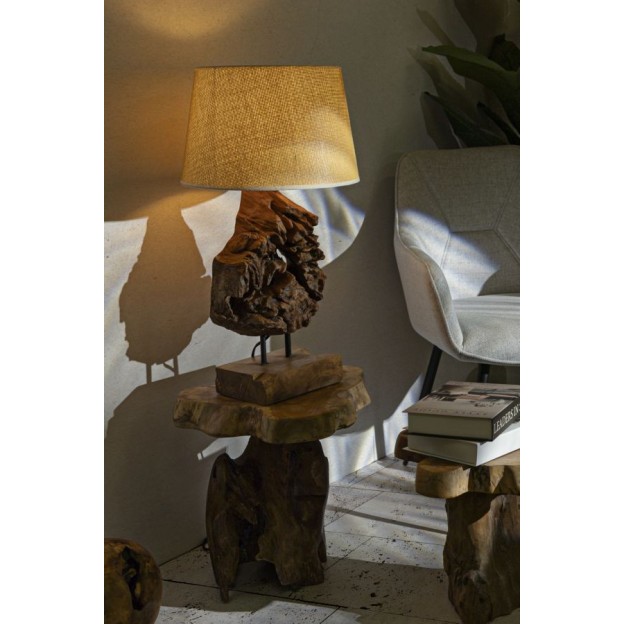 LAMPA LEMN DE TEC DA TAVOLO KEPALA 35X69