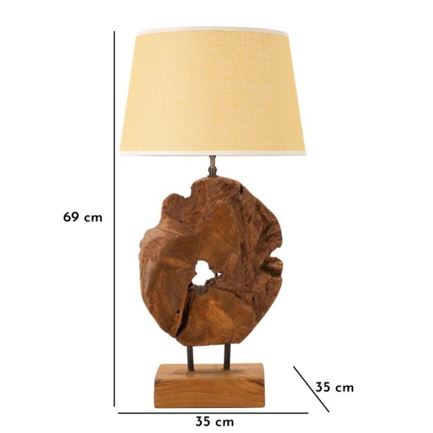 LAMPA LEMN DE TEC DA TAVOLO KEPALA 35X69
