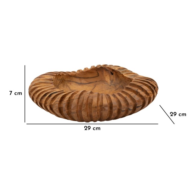 TAVĂ GERIS DIN LEMN DE TEC CM Ø 29X7
