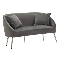 CANAPEA ARGENTIU CU PERNE CM 137X69X79