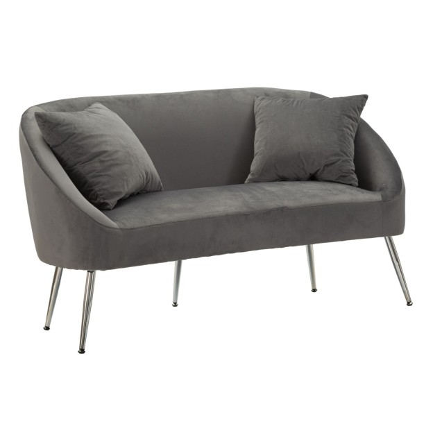 CANAPEA ARGENTIU CU PERNE CM 137X69X79