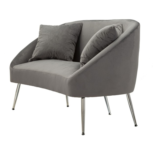 CANAPEA ARGENTIU CU PERNE CM 137X69X79