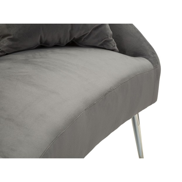 CANAPEA ARGENTIU CU PERNE CM 137X69X79