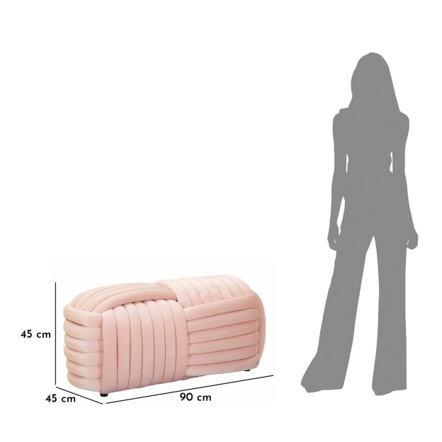 BANCĂ SOFTY PINK CM 90X45X45