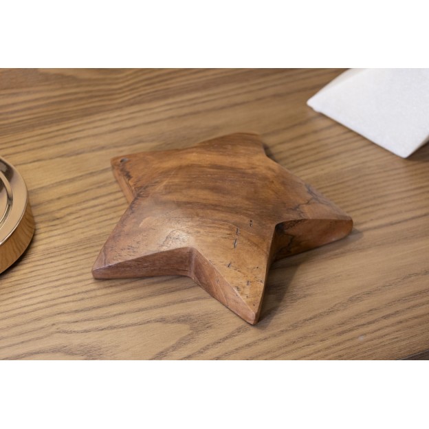 SCULPTURA  DIN LEMN DE TEC BINTANG 19X5