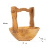 BOL CU MANER TIMBO DIN LEMN DE TEC CM 32X25X27