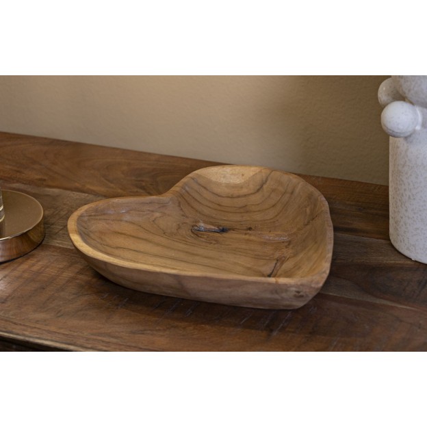 TAVĂ  DIN LEMN DE TEC KIHA 27X29X4 