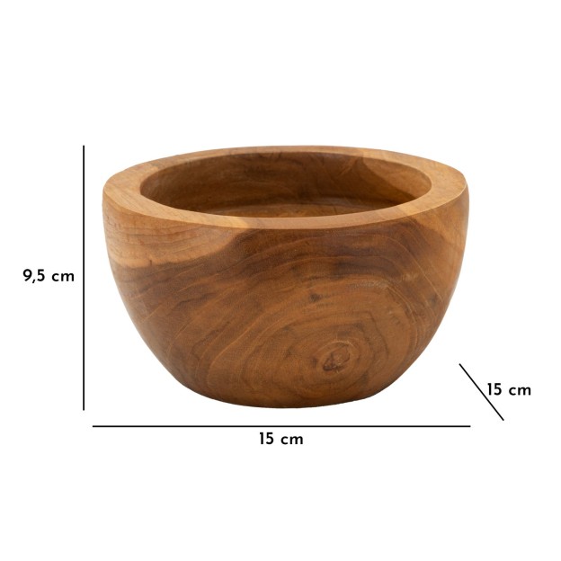 TAVĂ DIN LEMN DE TEC ERUSI SIMPLE 15X9,5