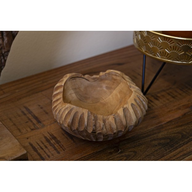 TAVĂ GERIS DIN LEMN DE TEC CM Ø 19X8