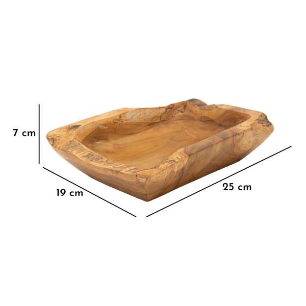 TAVĂ KUTAK DIN LEMN DE TEC CM 25X19X7