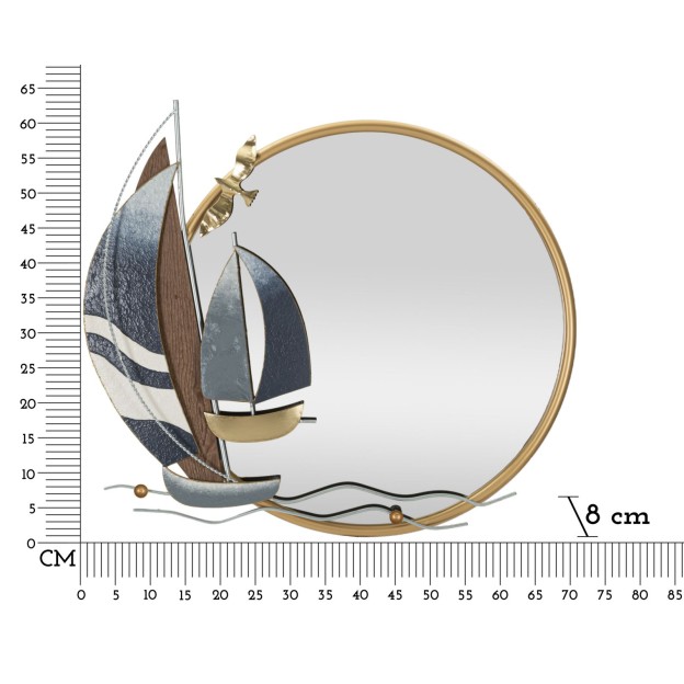 OGLINDA DE PERETE VELE CM 71X8X64