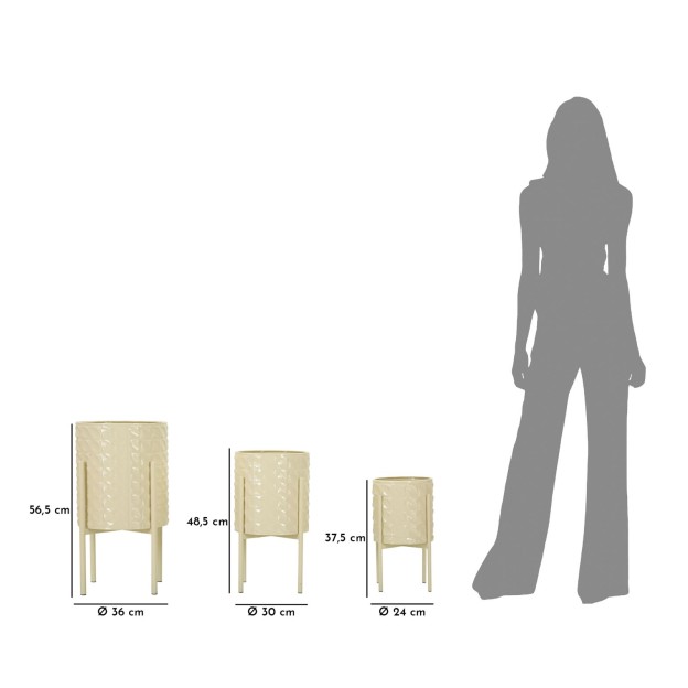 SET 3 SUPORTI GHIVECE HGOLDER BETSY 36X56,5-30X48,5-24X37,5 