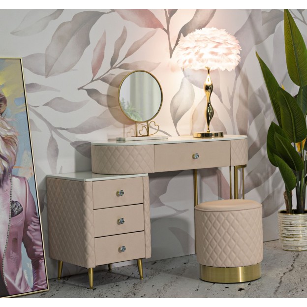 BIROU CU TABURET SHARON 120X40X75 (DIMENSIUNE TABURET Ø36X39) 