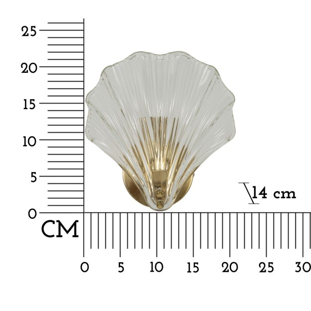 LAMPA DA MURO SHELL CM 20X14X22 