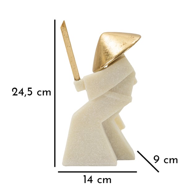 FIGURINA SAMURAI TOKU QUARZY -B- CM 14X9X24,5 