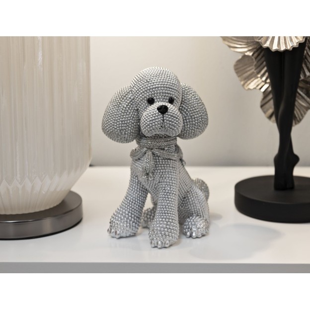 FIGURINA CAINE POODLE SPARKY CM 14,5X10X19