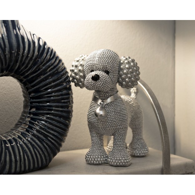 FIGURINA CAINE POODLE SPARKY CM 15X9,5X15