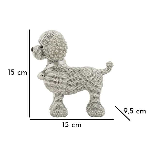 FIGURINA CAINE POODLE SPARKY CM 15X9,5X15