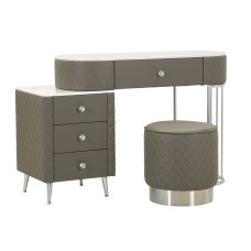 BIROU CU TABURET SHARON GR SILVER 120X40X75 (DIMENSIUNE TABURET Ø36X39)