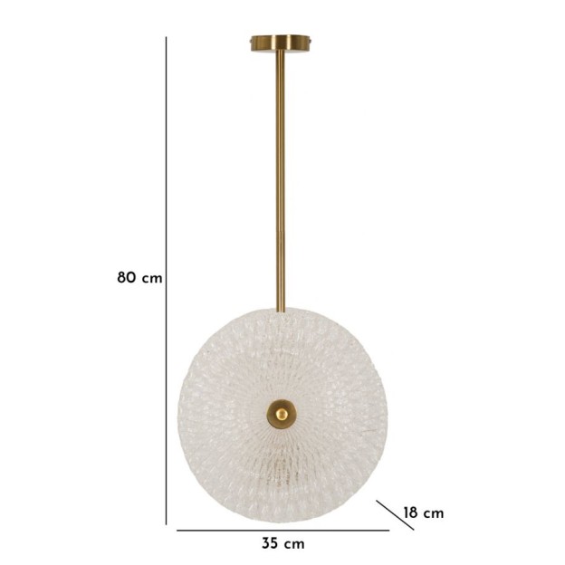 PLAFONIERA STICLA CM 35X18X80
