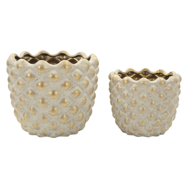 SET 2 VASE PEPITAS Ø 23X18-18,5X15,5 (GAURĂ Ø 19-14) 