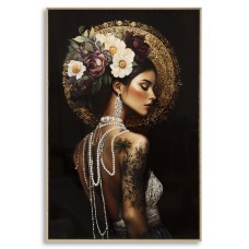 IMPRIMARE PE PÂNZĂ LACURITĂ PERSANĂ CU RAMĂ - A - CM 62X3,5X92